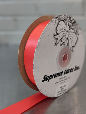 036 Coral - DOUBLE FACE SATIN 25M RIBBON 22MM POLYESTER 0.76/M