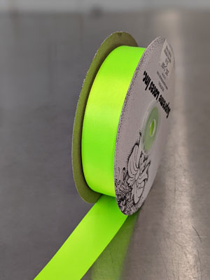 097 Neon Yellow- DOUBLE FACE SATIN 25M RIBBON 22MM POLYESTER 0.76/M