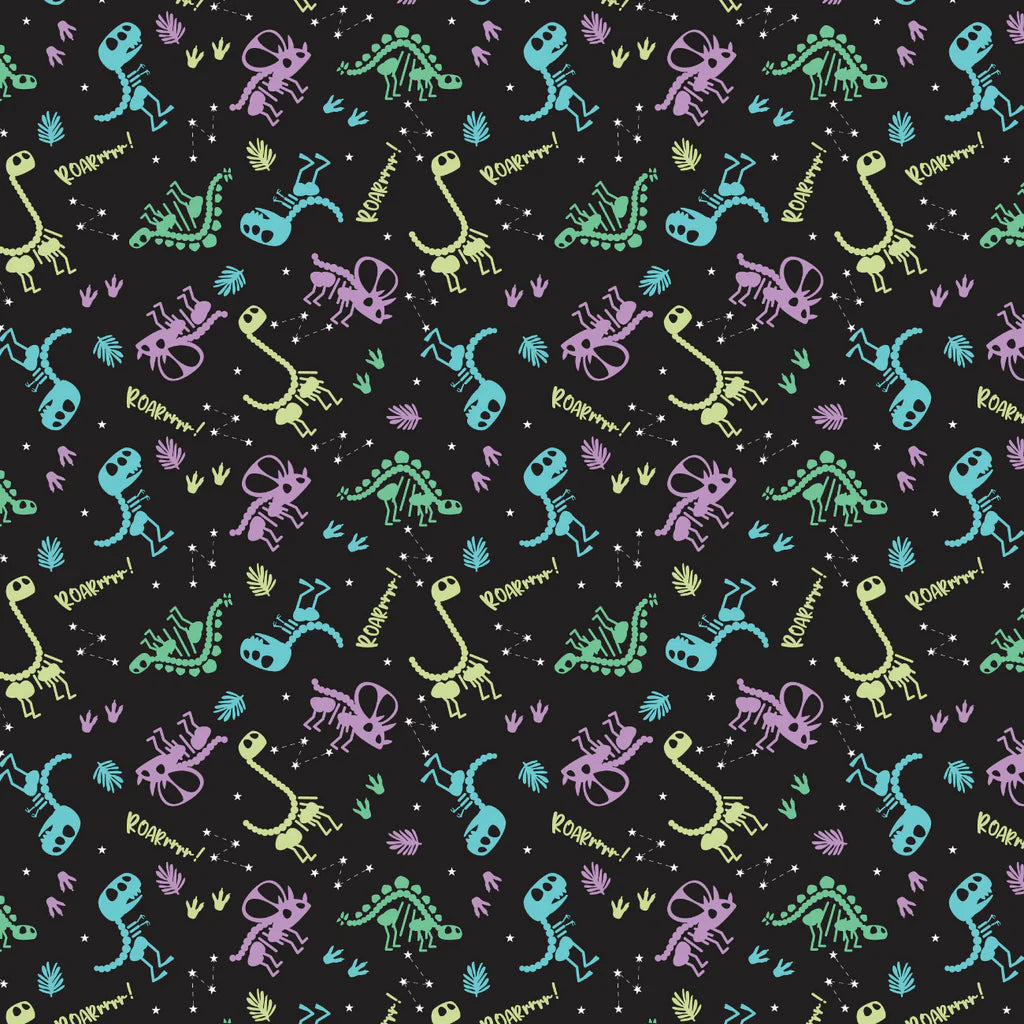 Dino Glow Collection-Dino Dreams Glow-Black-21240701R-02 $17.96/m