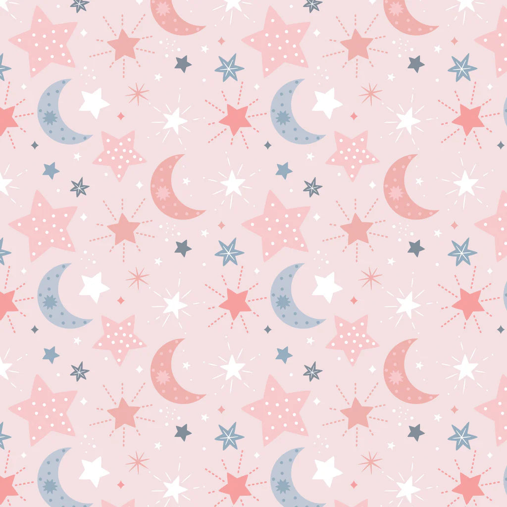 Flannel -Moon Child-Pink-Cotton Flannel-50240101B-03 $12.96/m
