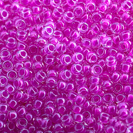 MIYUKI SEED BEAD 11/0 C/L FUCHSIA LUMINOUS NEON COLOR