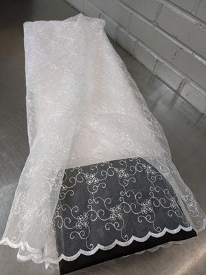 Allover Double Scallop Polyester 140cm $22.96/m