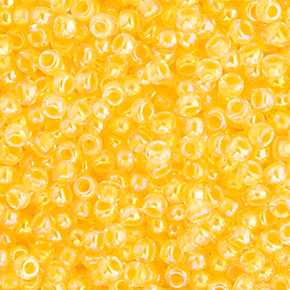 MIYUKI SEED BEAD 11/0 PALE YELLOW LINED-DYED AB