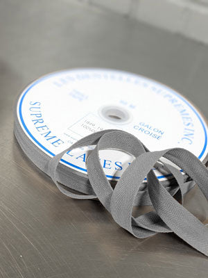 Twill Tape 25mm grey $.76/m