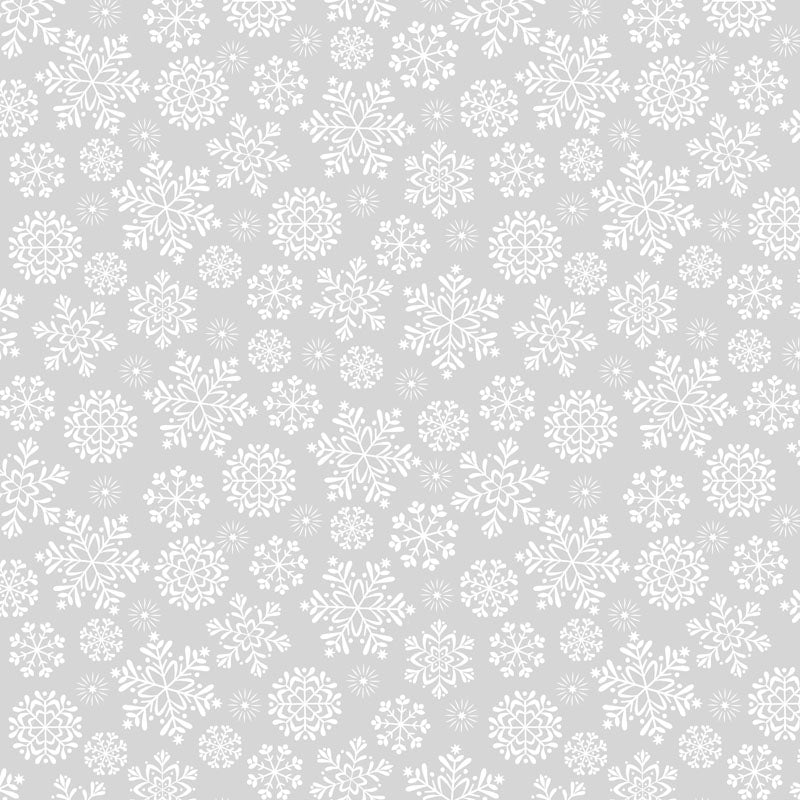 Tiny Tonals Aw25 By Lewis & Irene – Snowflakes White On Grey $23.96/m