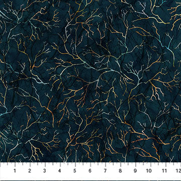 Raven’s Call- Black Multi- Branch Texture $21.96/m