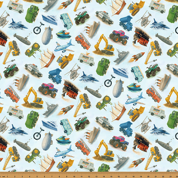 Things That Go From A to Z X5744-708-Baby Blue $26.96/m