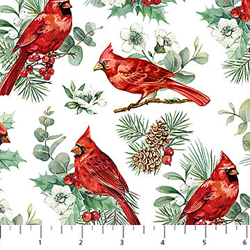 Home For Christmas- Cardinals White Multi DP28925-10 $22.96/m