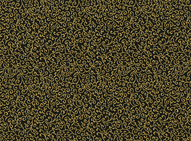 Winter Blossom by Hoffman - Black/gold