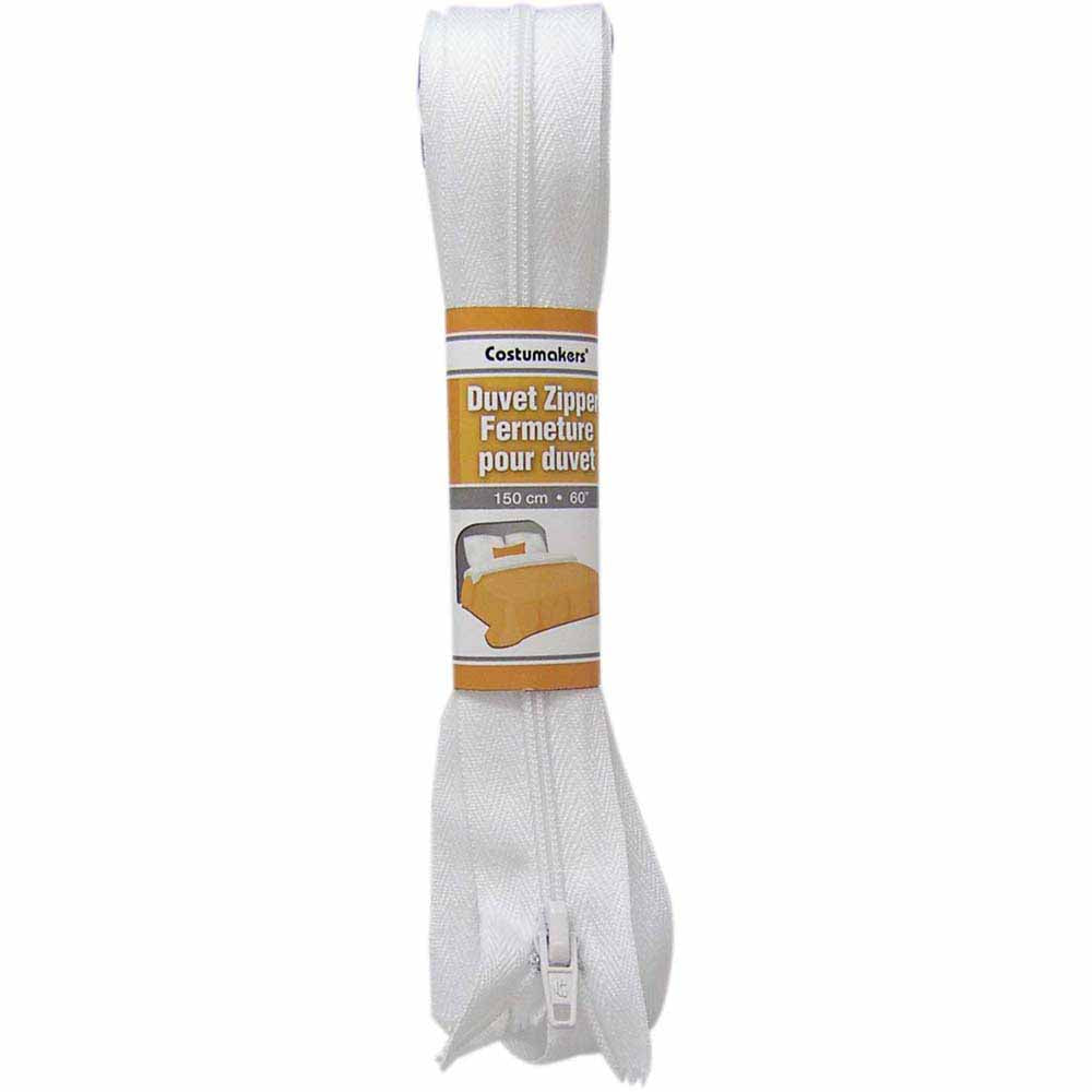 COSTUMAKER Duvet Closed End Zipper 150cm (60″) - White - 1702
