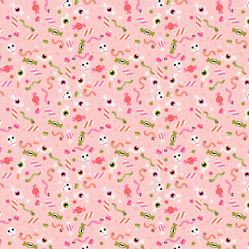 Not Scary by Poppy Cotton- Gooey Sweets Pink $24.96/m