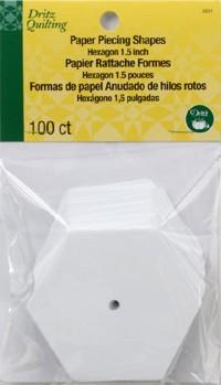 Paper Piecing-Hexagon - Size 1.5" - 100 Count