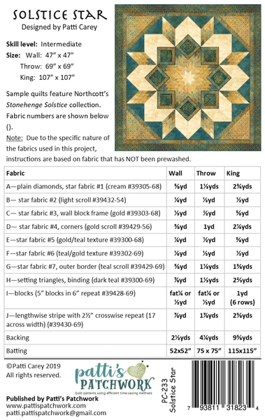 Solstice Star by Patti Carey