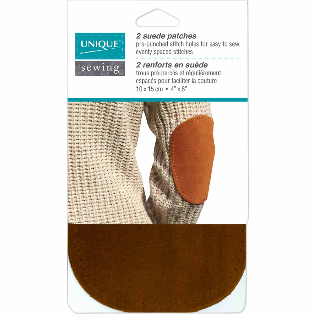 UNIQUE SEWING Suede Patch Beige - 10 x 15cm (4″ x 6″) - 2pcs- WT