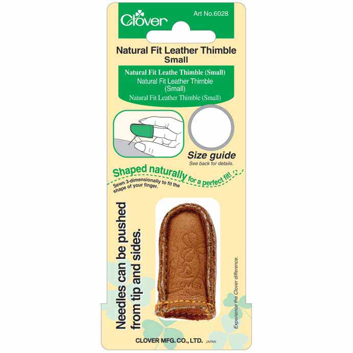 CLOVER 6028 - Natural Fit Leather Thimble - Small