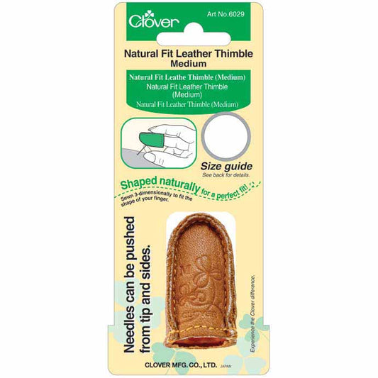 CLOVER 6029 - Natural Fit Leather Thimble - Medium