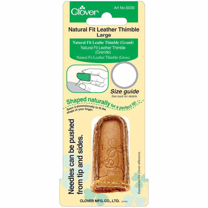 CLOVER 6030 - Natural Fit Leather Thimble - Large