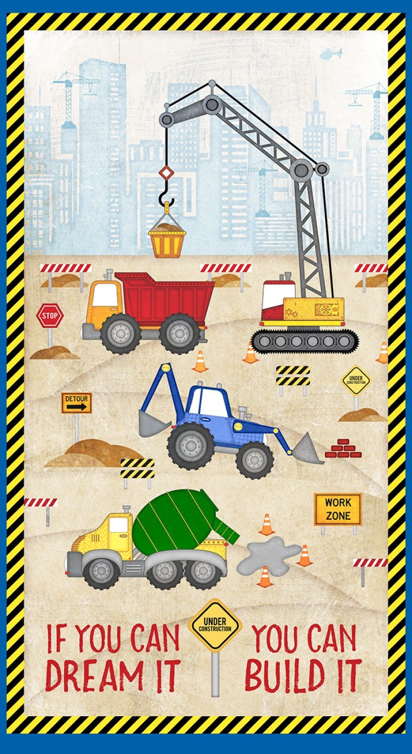 #16 Building Dreams by Jennifer Pugh- Construction Panel $14.96/panel