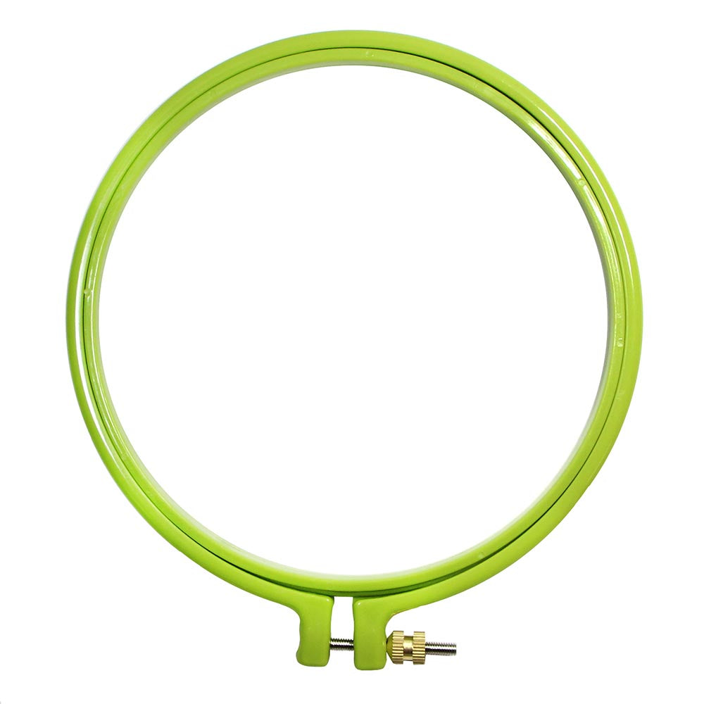 UNIQUE CRAFT Plastic Embroidery Hoop - 6″/15cm - Green