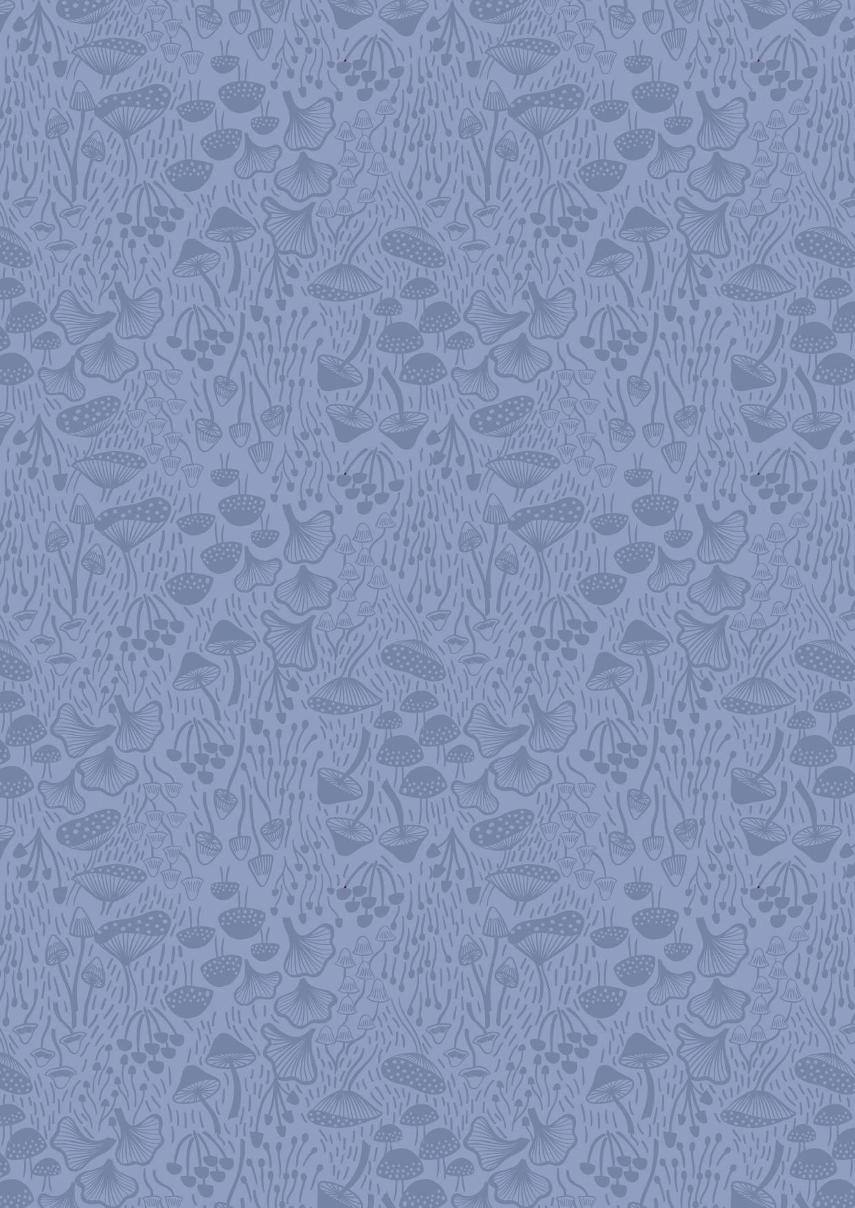 Enchanted by Lewis and Irene - Fantastic Fungi on Smoky Blue $20.96/m