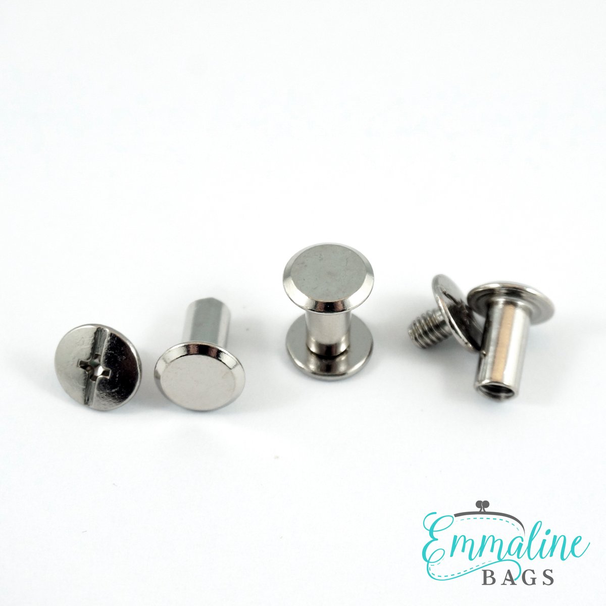 Chicago Screws: Medium Size (1/4" or 6mm) in Nickel( 50 pack)