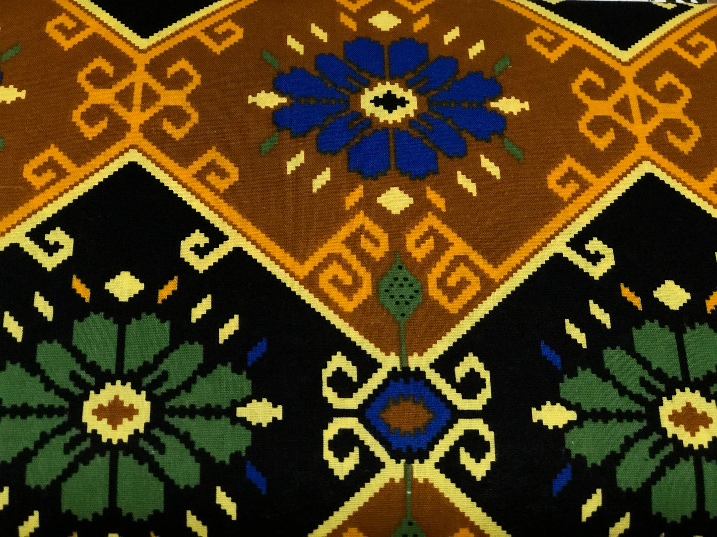 Asian Prints- Black and brown diamond stripes $12.96/m