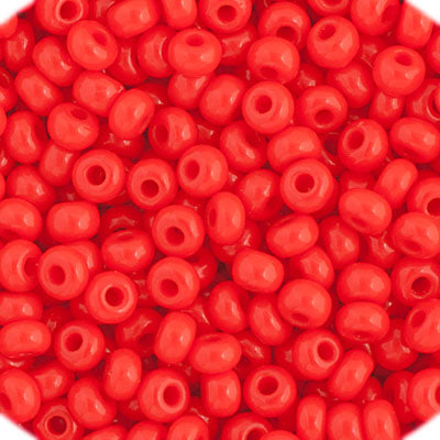 Czech Seed Bead 11/0 Opaque Light Red apx23g