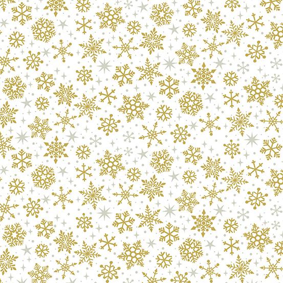 Christmas Essentials snowflake, gold $22.96/m