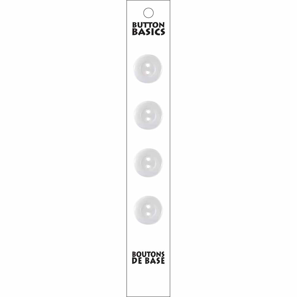 15 mm 2 hole white button BB4245G