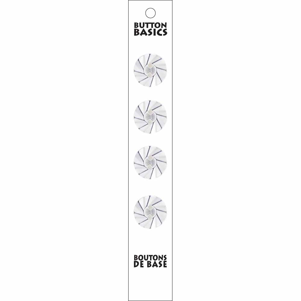 15 mm 2 hole white button BB4241G