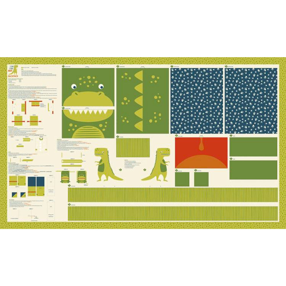 #65 Stomp Stomp Roar! 20825-11 Panel by Stacy Lest Hsu with Moda Fabrics 36" x 60" $ 26.95 Panel