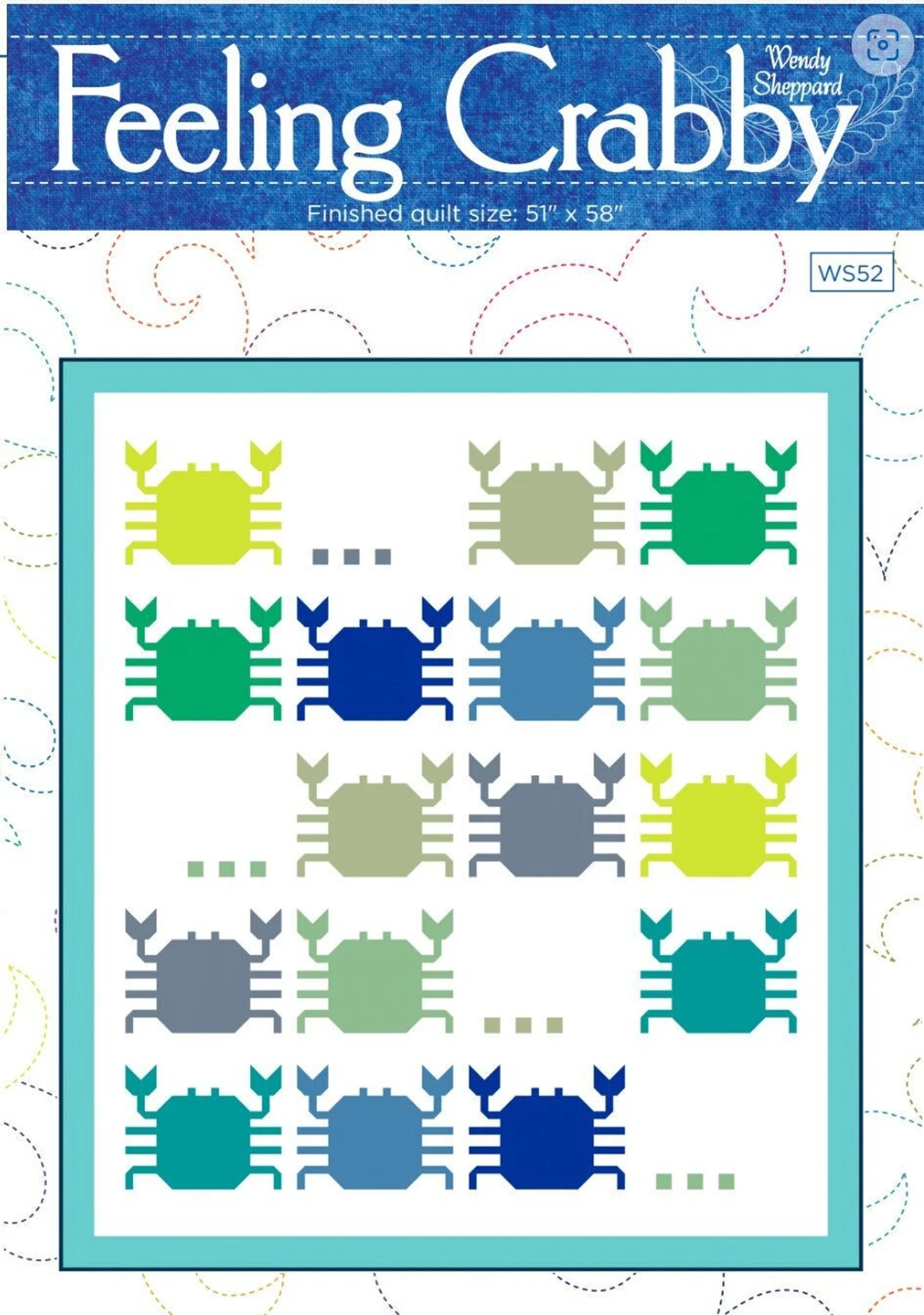 Feeling Crabby Crab Fat Quarter Friendly - Wendy Sheppard Quilt