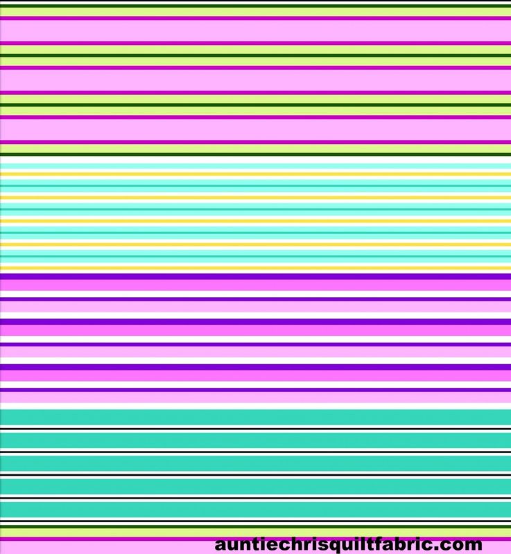 SWEET PERFUME STRIPE PINK/TURQUOISE- $18.96/m