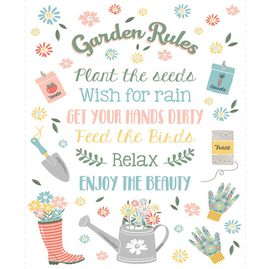 #24 Wish for Rain Designer: Puck Selders Garden Rules Panel $18.96