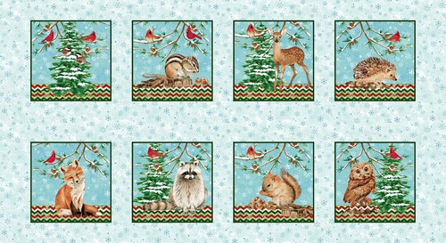 # 58. Winterwood Animal Blocks Panel $13.96