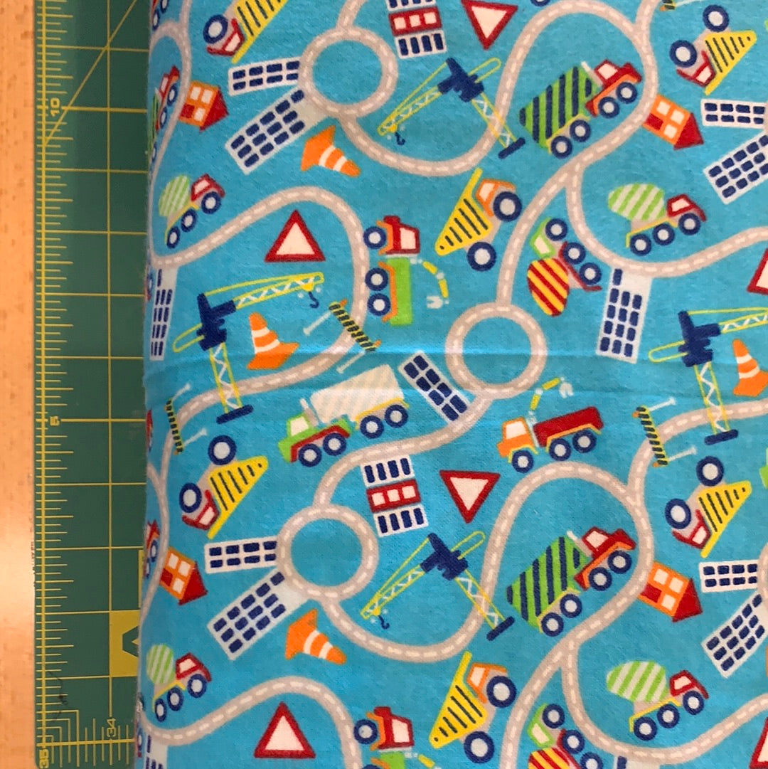 Roads and trucks on blue 2012266 $12.96/m