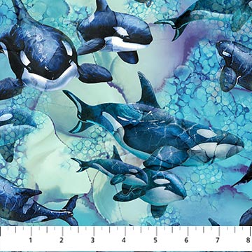 Whale Song-DP24982-44- Blue Multi $20.96/m