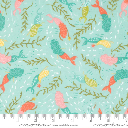 THE SEA AND ME BY STACY IEST HSU FOR MODA - seafoam 520792-13 $23.96/m