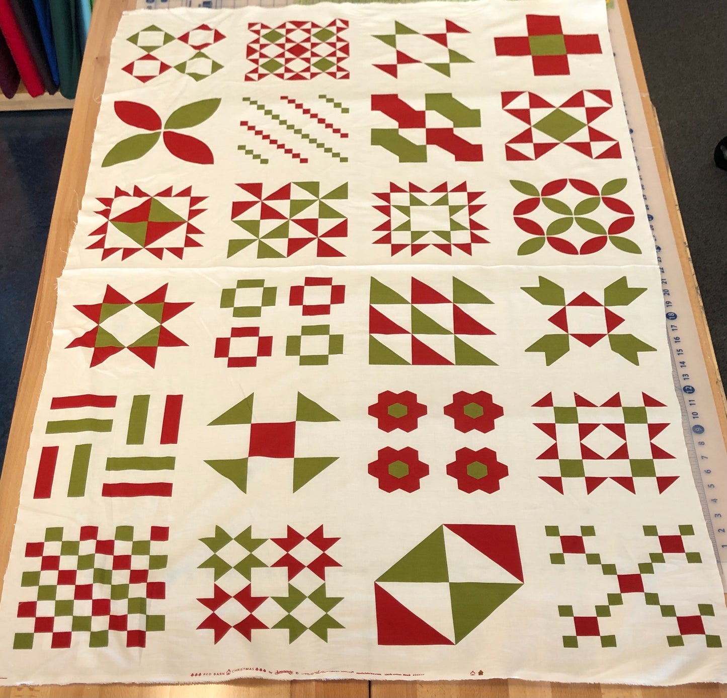 #20 Red Barn Christmas - Running Yardage - 55542-11 $24.96