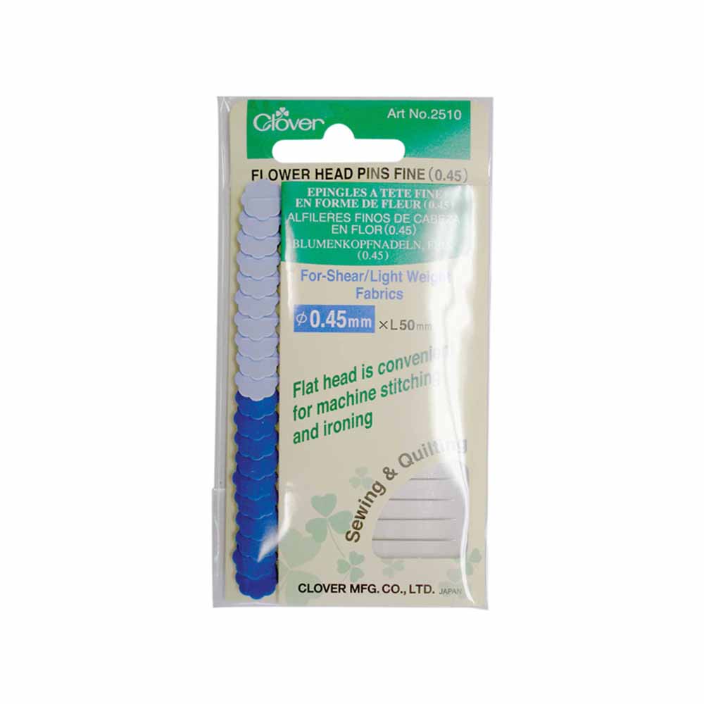 CLOVER 2510 - Flower Head Pins - Fine (Carded) - 50mm (2″)