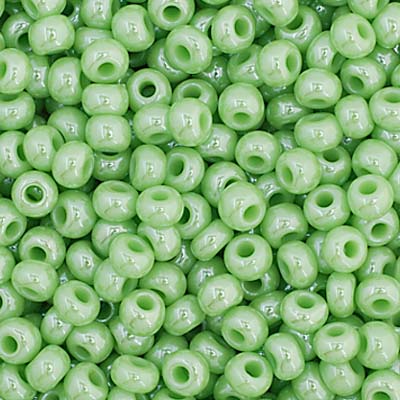 Czech Seed Bead 11/0 - Opaque Green Luster