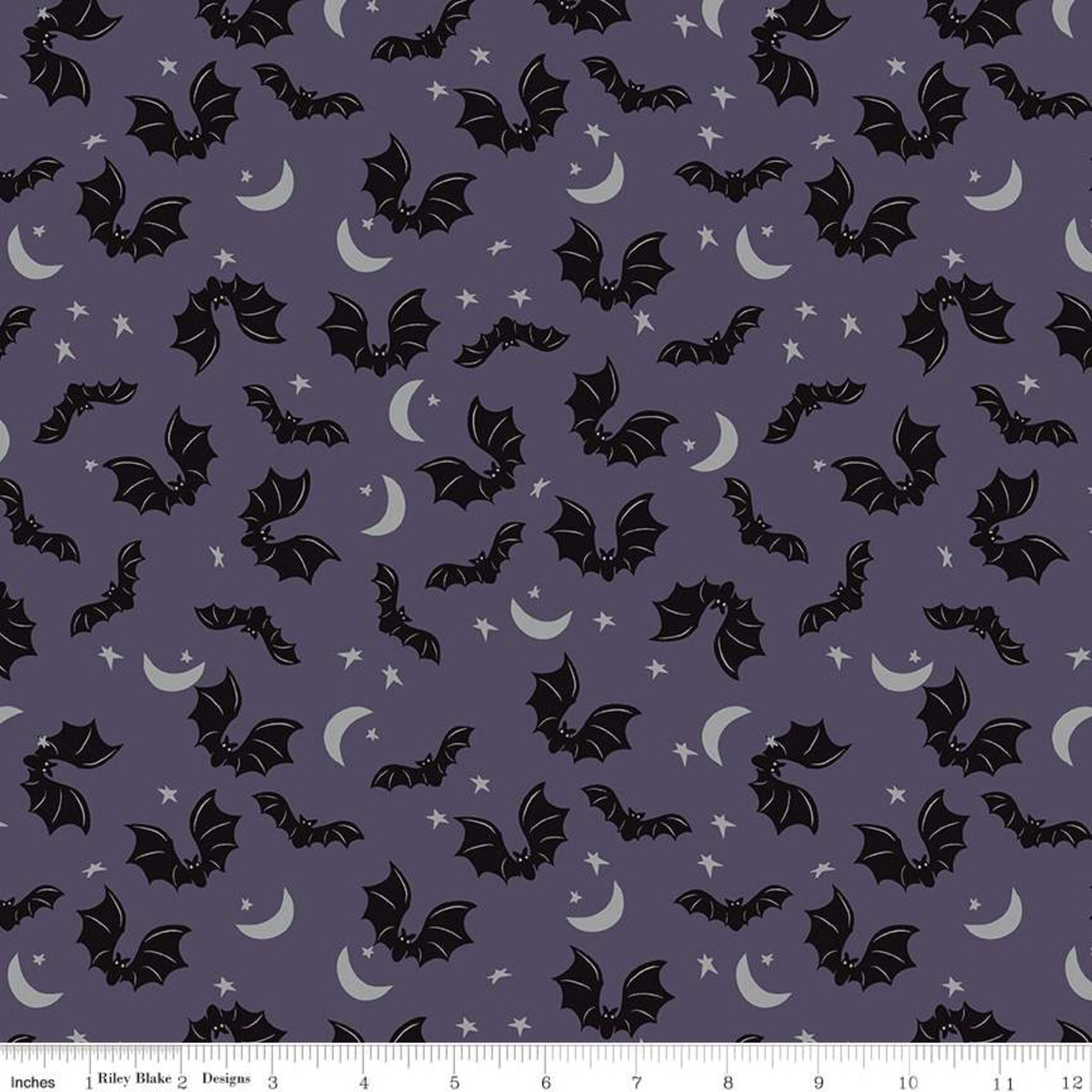 Spooky Hollow Bats Eggplant Sparkle 72