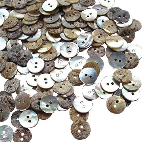 Akoya Shell Button15mm, 2 Hole 10 pieces $8.25