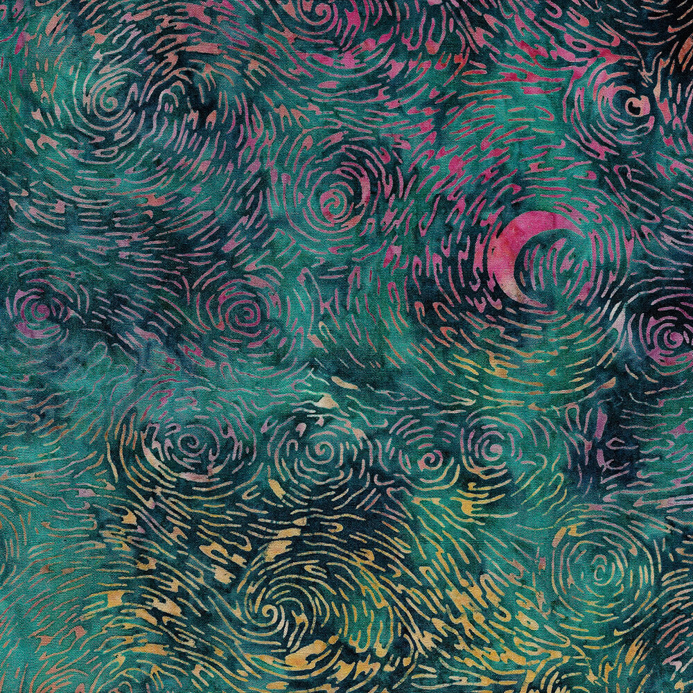 Island Batik Painted Blossoms 122002845 Starry night $21.96/m