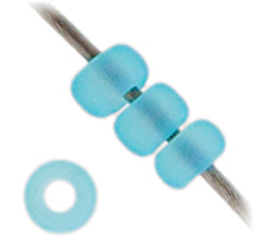 Miyuki Seed Bead 11/0 Aqua Transparent AB Matte.
