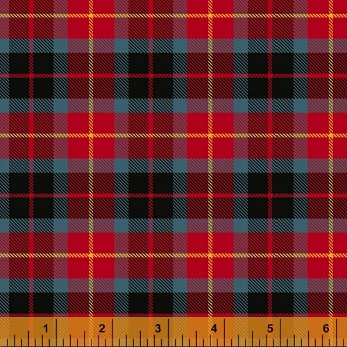 Flannel- Dads Plaids- Red with blue squares $25.96/m