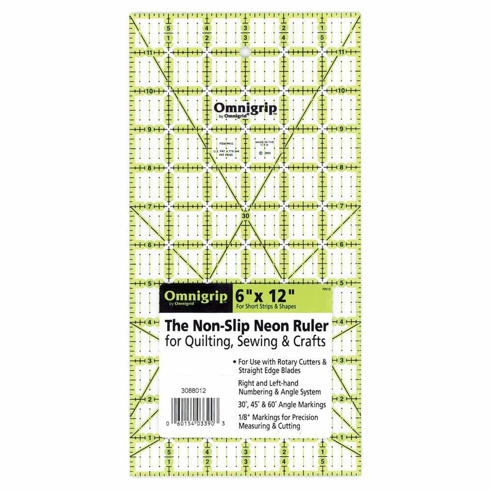 OMNIGRIP Ruler - 6″ x 12″ (15.2 x 30.5cm)
