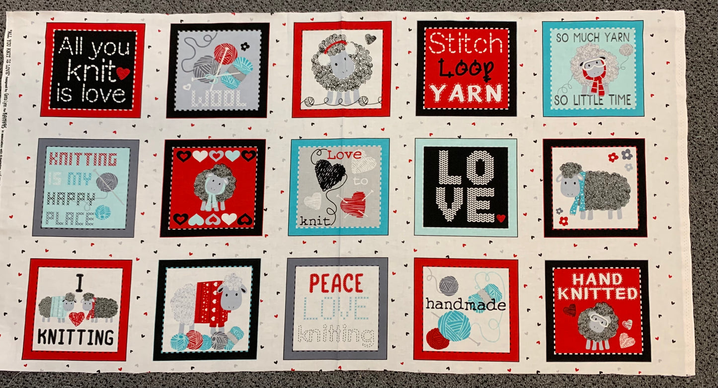 #26. All you knit is love 09 $13.96 panel