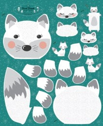 #63 FOREST FRIENDS 36 X 43.5 Sleeping Bag Panel- Artic Fox $21.96