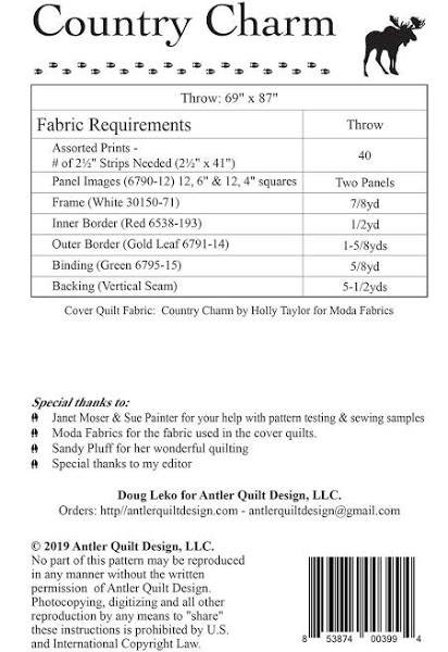 Country charm throw 69" x 87"